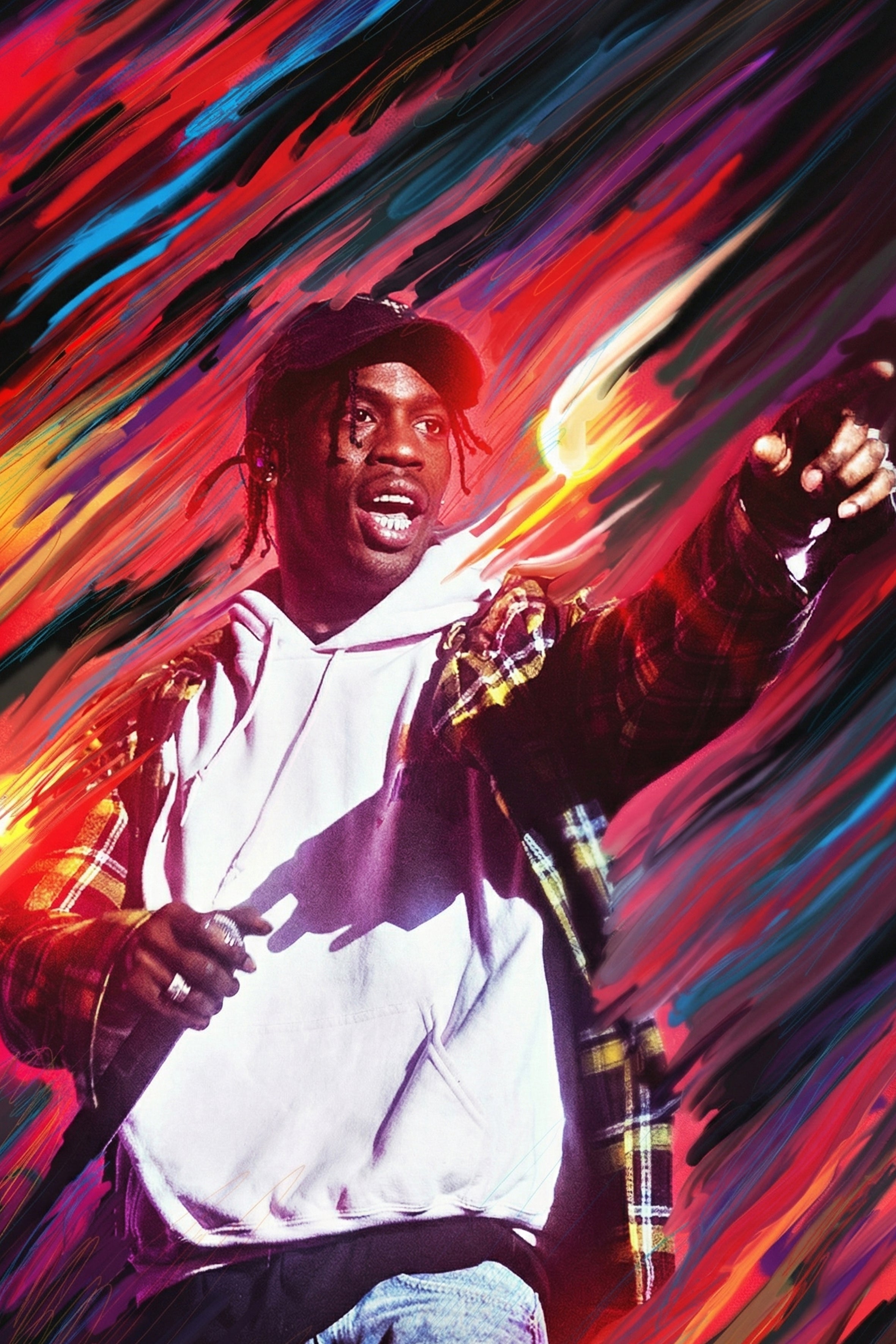 Travis Scott metal poster artwork